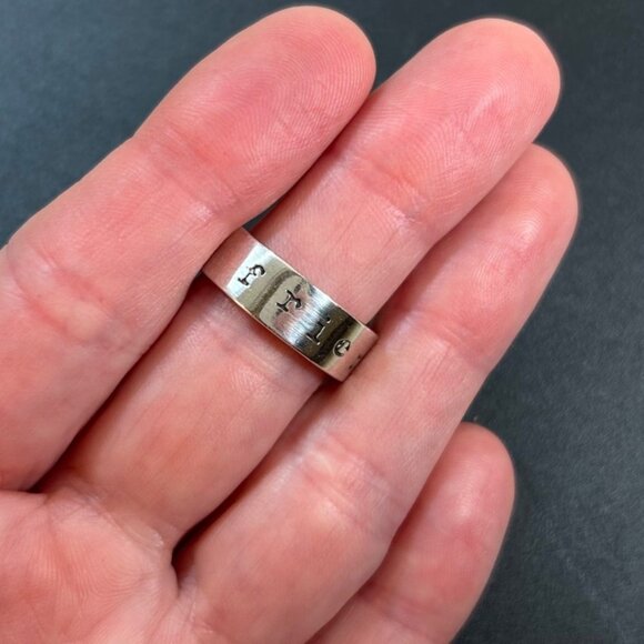Far Fetched Sterling Silver 925 "Friends Forever" Engraved 6mm Band Ring Size 7 - Picture 13 of 13